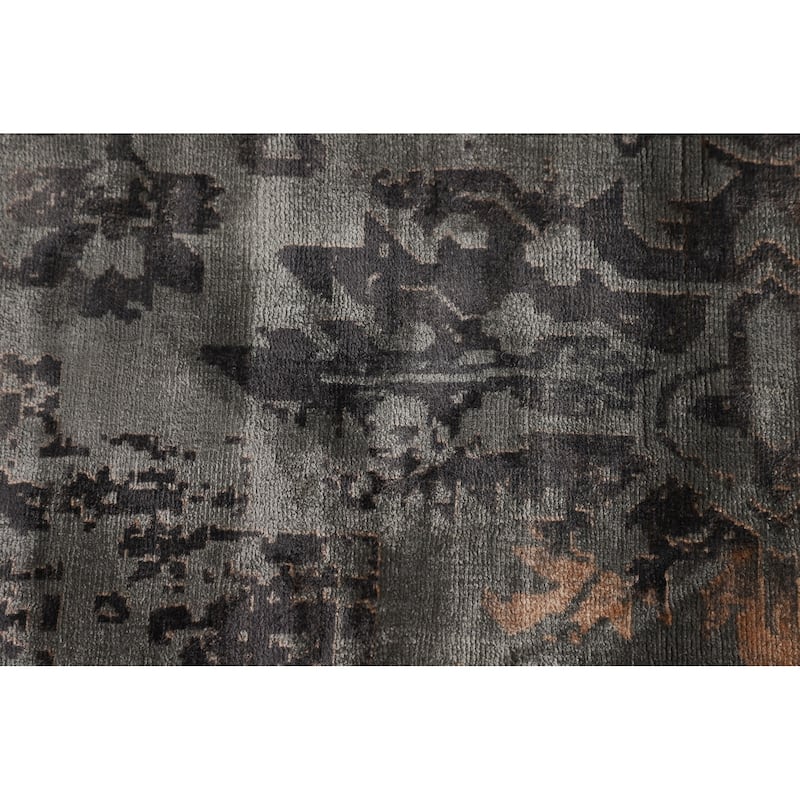 Contemporary Abstract Modern Area Rug Hand-Knotted Wool Carpet - 6'6" X 9'9"