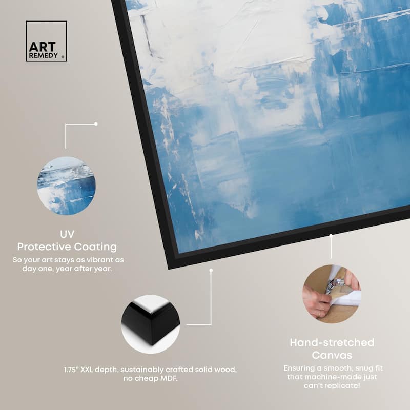 Layers of Blue Canvas by Art Remedy