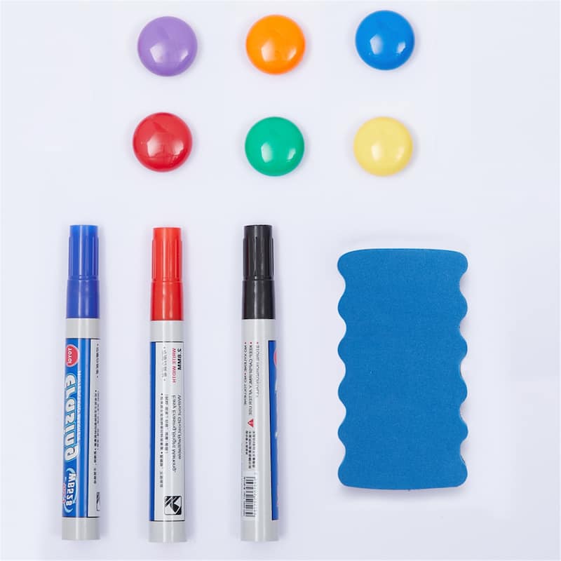 Set of 2 Magnetic Dry Erase Whiteboard 36 x 48 Wall-Mounted by Naomi Home