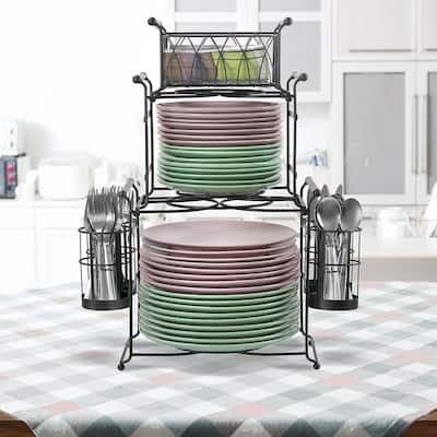Sorbus 3 Tier Utensil Caddy - Multi-Purpose Steel Mesh Caddy