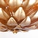 preview thumbnail 3 of 4, Broche 4 Light Antique Gold Ceiling Mount - 16'' W x 6.25'' H