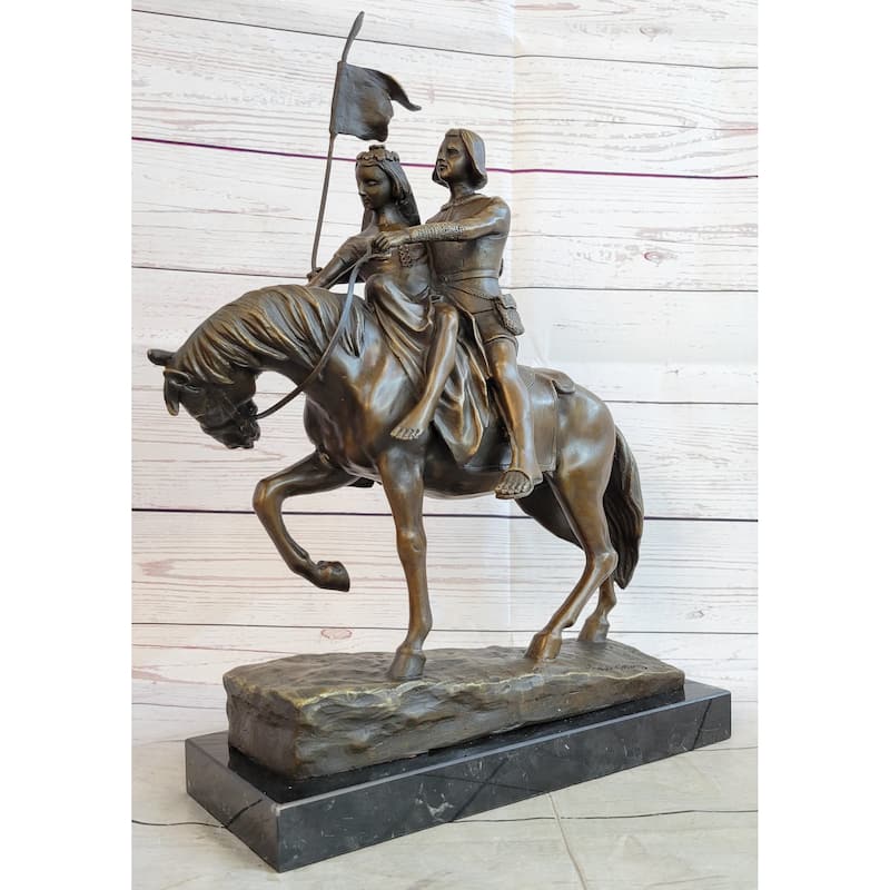 Bronze Figure Sculpture Of A Couple On Horseback By Julius Schmidt-Felling