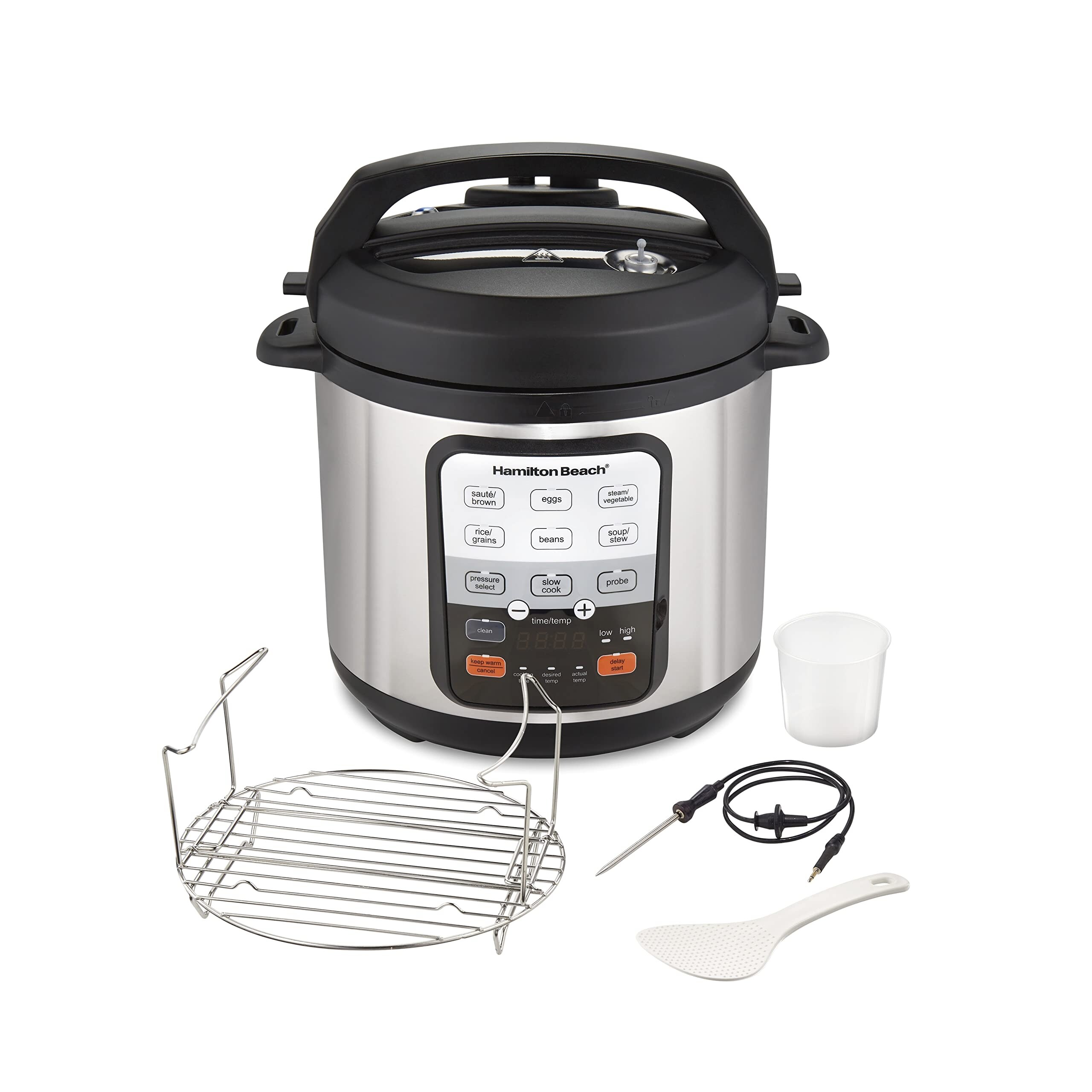 6 in 1 Electric Pressure Cooker with Temperature Probe Slow Cooks