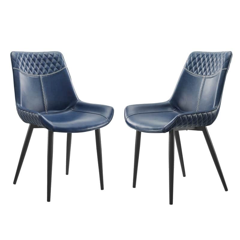 Linon Cary Blue Dining Chairs (Set of 2) - Blue
