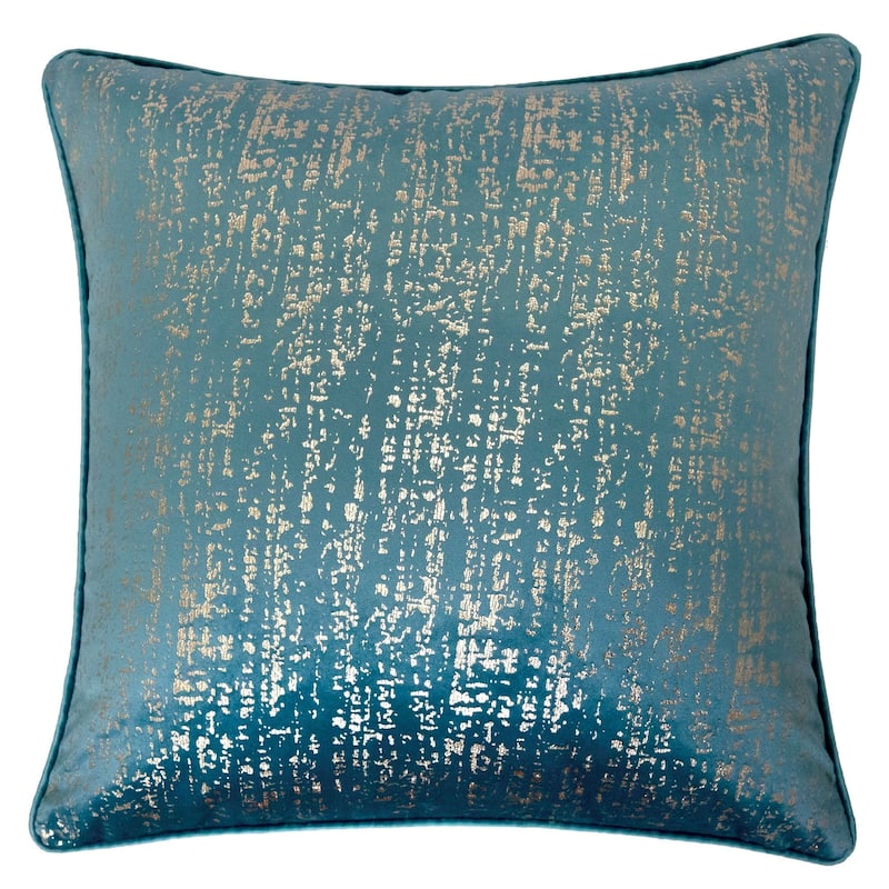 Purviance Contemporary Fabric Textured Feather Accent Pillows by Silver Orchid (Set of 2)