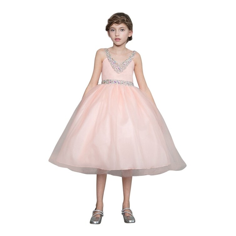 blush pink girls dress