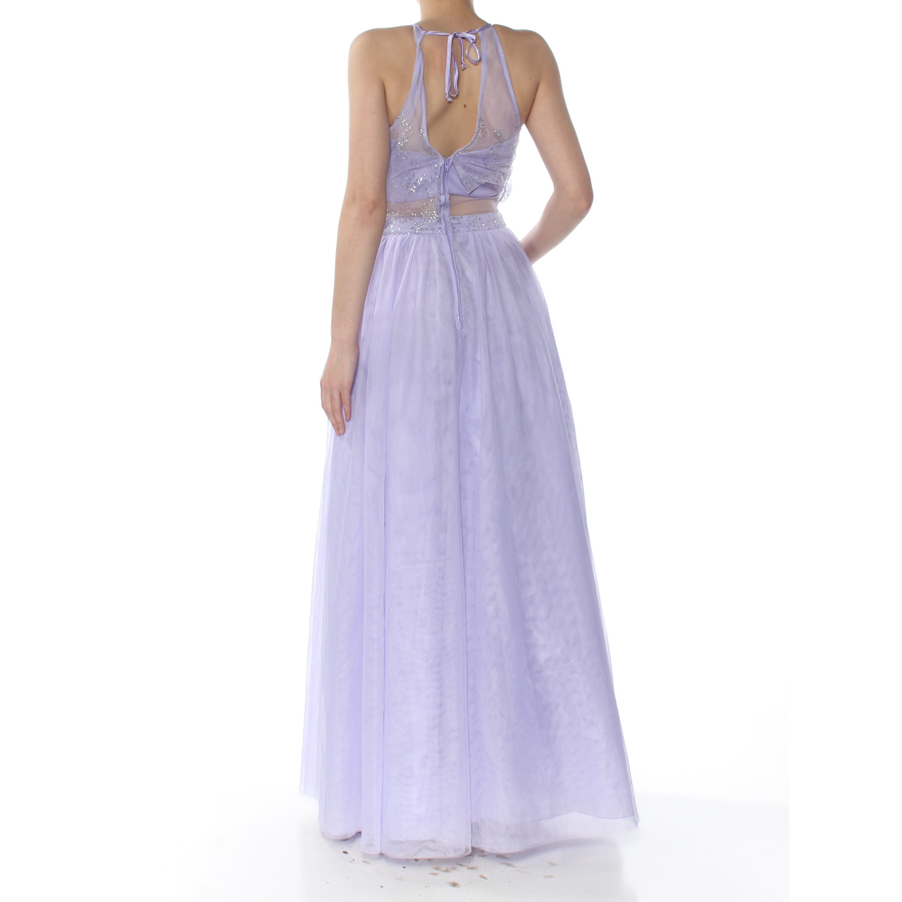 purple full length dress