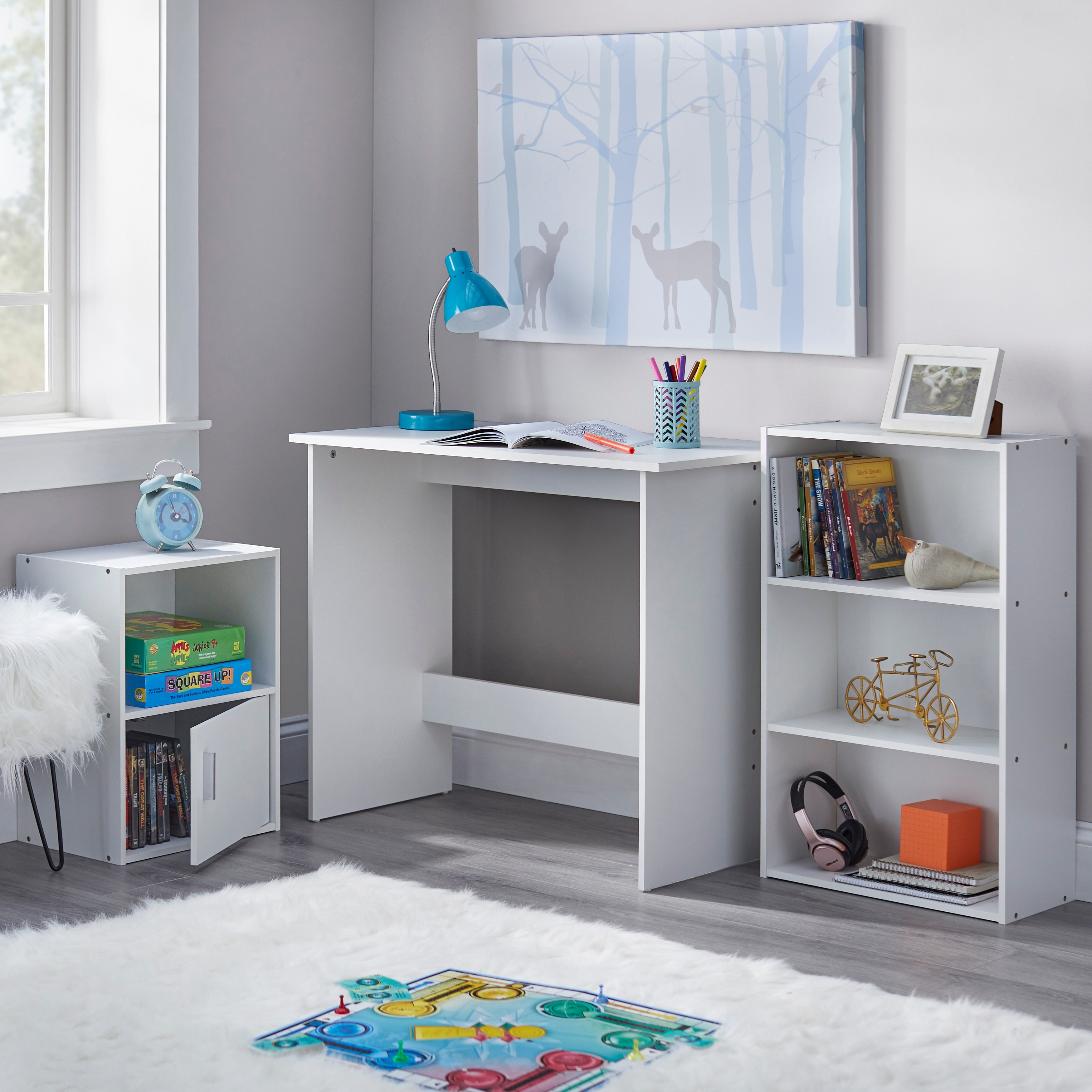 Kids' Highlands Desk With Hutch White - Hillsdale Furniture : Target