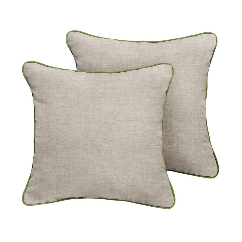 Sunbrella Cast Silver/ Canvas True Blue Indoor/ Outdoor Pillow Set