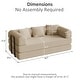 preview thumbnail 17 of 47, Convertible Sleeper Sofa Bed with Pillows, 4-in-1 Corduroy Folding Mattress Couch