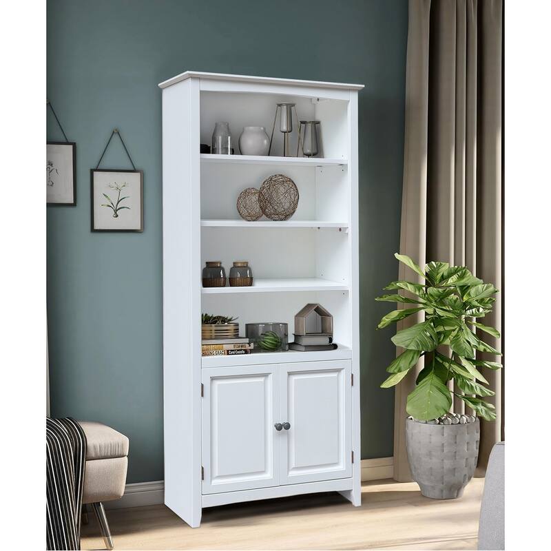 Solid Wood 60" Shaker Bookcase