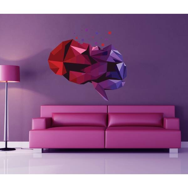 Shop Brain Polygonal Wall Decal Overstock 32081331