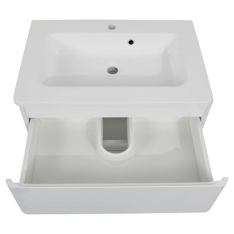 Wall-Mounted Bathroom Vanity with Washbasin Comfort Collection No Mirror