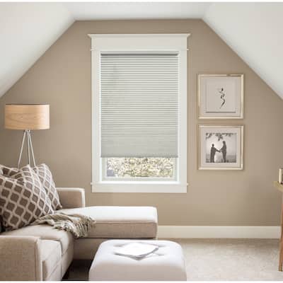 BlindsAvenue Custom 3/4" Pleat, Cordless Cellular Shades, Color Ice, Light Filtering Fabric