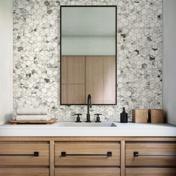 Daltile Gamma Natural Stone Hypnotic XL Wall and Floor Mosaic Tile