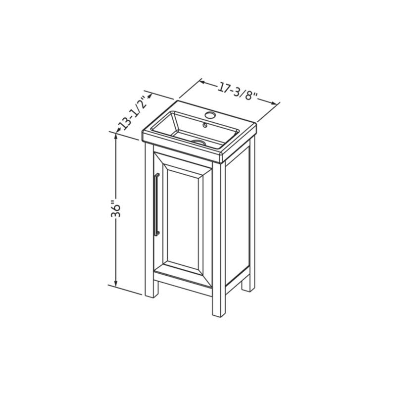 Jeffrey Alexander VN2CAD-18-NT Cade 18" Single Free Standing Vanity