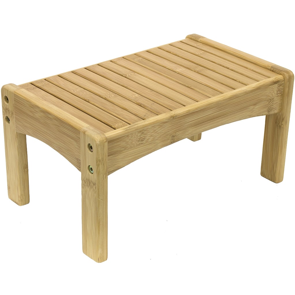 Sorbus Small Bamboo Stool - Foot Rest for adults & Kids
