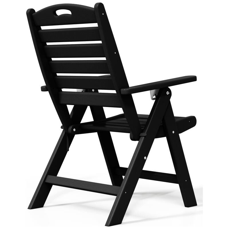 Coastline Patio Folding Highback Dining Chair Set of 2