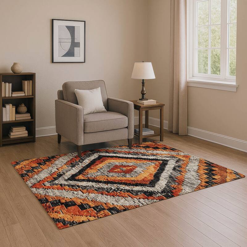Premium Washable Super Soft Moroccan Mayfield Rug - Terracotta - 8' x 10'
