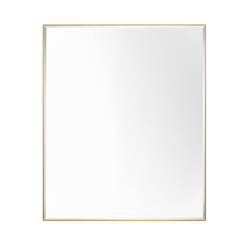 Aluminum Framed Rectangle Beveled Bathroom Wall Mirror