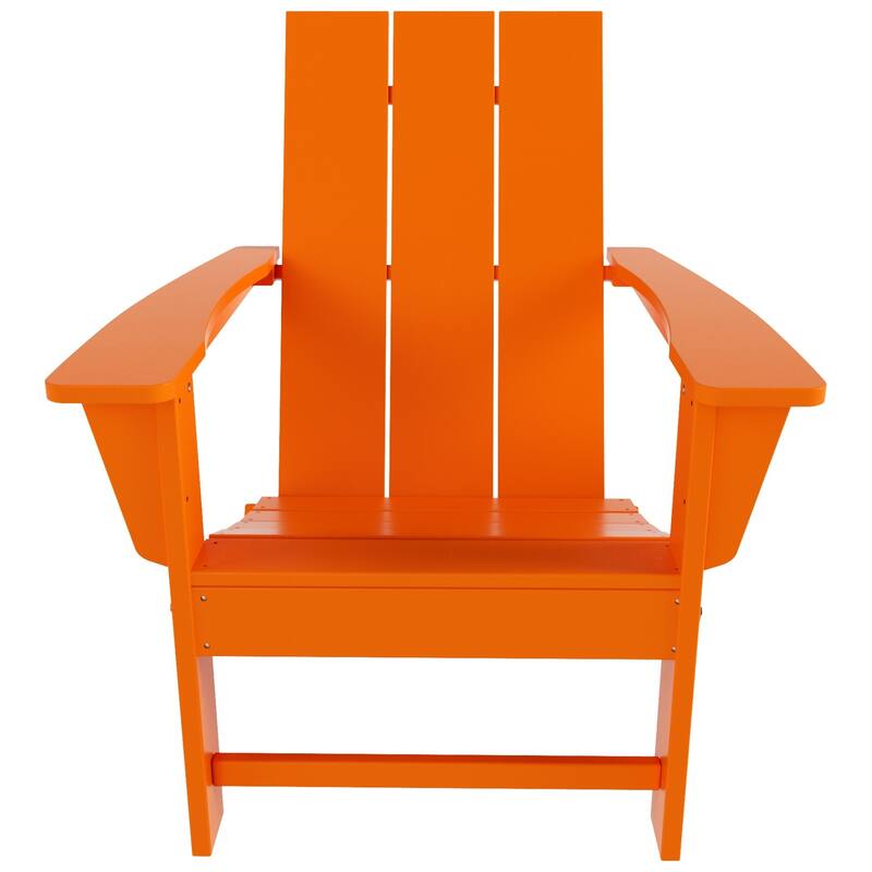 Shoreside Modern Poly Folding Eco-Friendly All Weather Adirondack Chair (Set of 8)