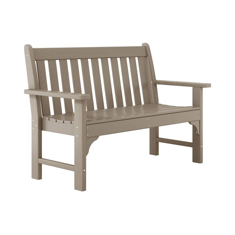 Polytrends Laguna Outdoor Patio 4-Piece Garden Chair and Porch Bench Conversation Set