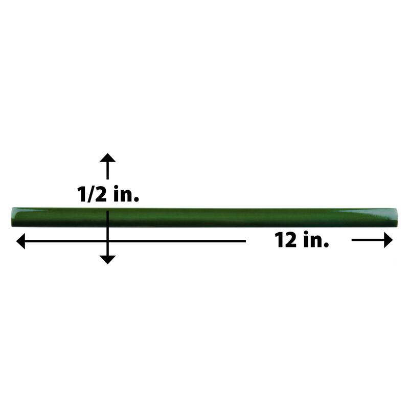 Merola Tile Viva Antic Verde 1/2" x 12" Ceramic Wall Trim - (1 Tile)