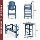preview thumbnail 6 of 43, 3-Piece HDPE Outdoor Patio Bar Table and Chiar Set, 2 Bar Stools & A Bar Table