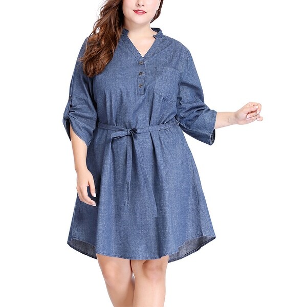 4x denim dress
