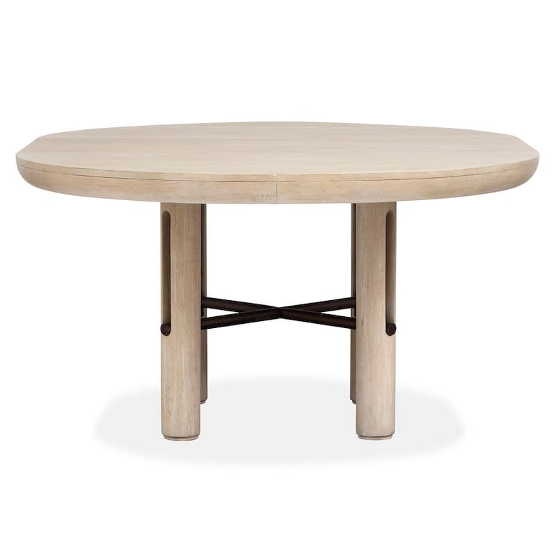 Salt Life Home Sunset Cove Sanibel Brown Extendable Round Dining Table - 54''W x 54''D x 30''H
