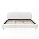 preview thumbnail 43 of 94, Upholstered Platform Bed with Curve-Shaped Design Headboard
