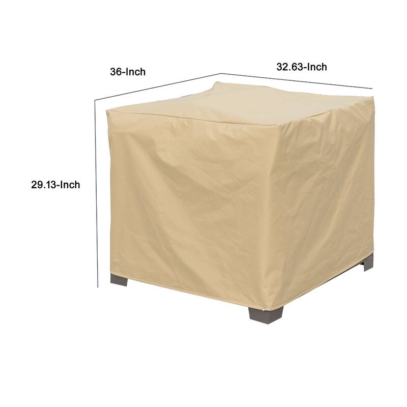 Fabric Dust Cover for Outdoor Chairs, Medium, Light Brown