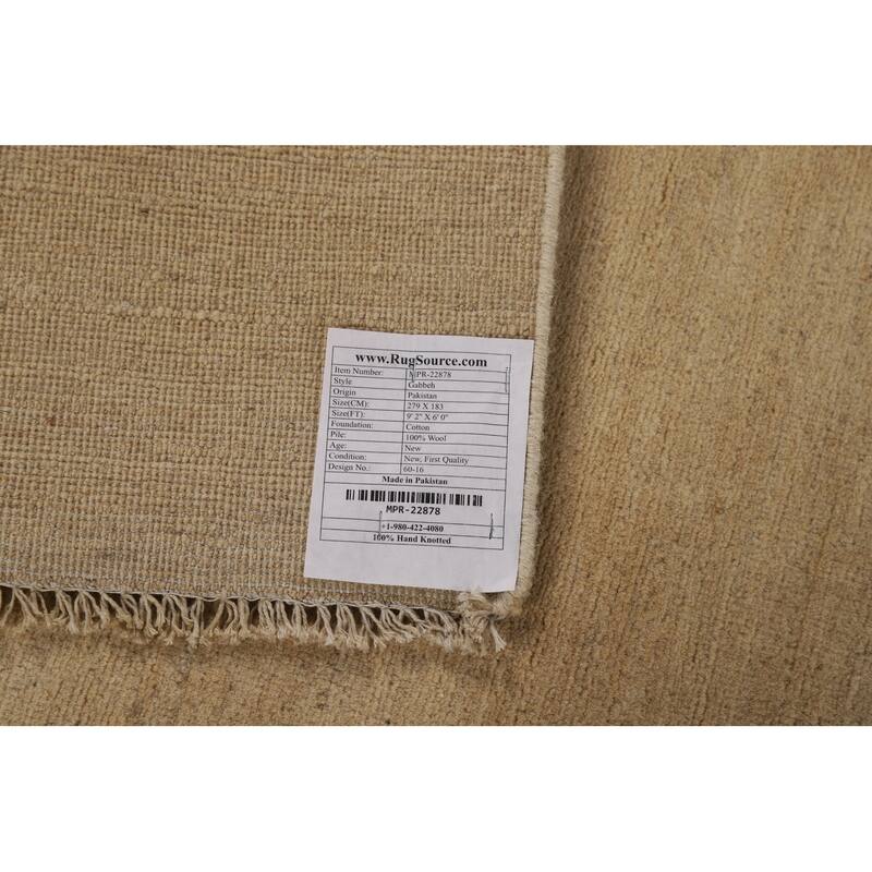 Gabbeh Modern Area Rug Handmade Wool Carpet - 6'0"x 9'2"