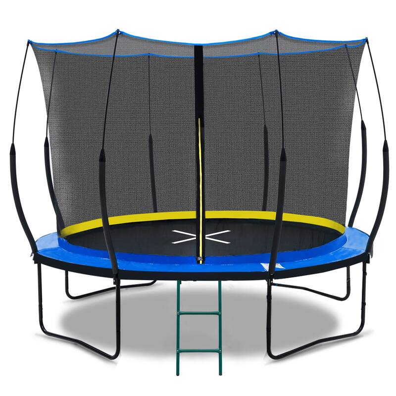 10FT Trampoline with Inner Safety Net (Elastic Ropes Version) - Blue
