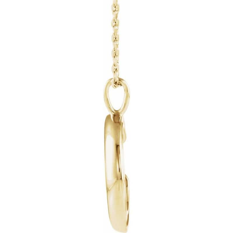 Curata 14k Yellow Gold Polished Crescent Celestial Moon Necklace Jewelry Gifts for Women