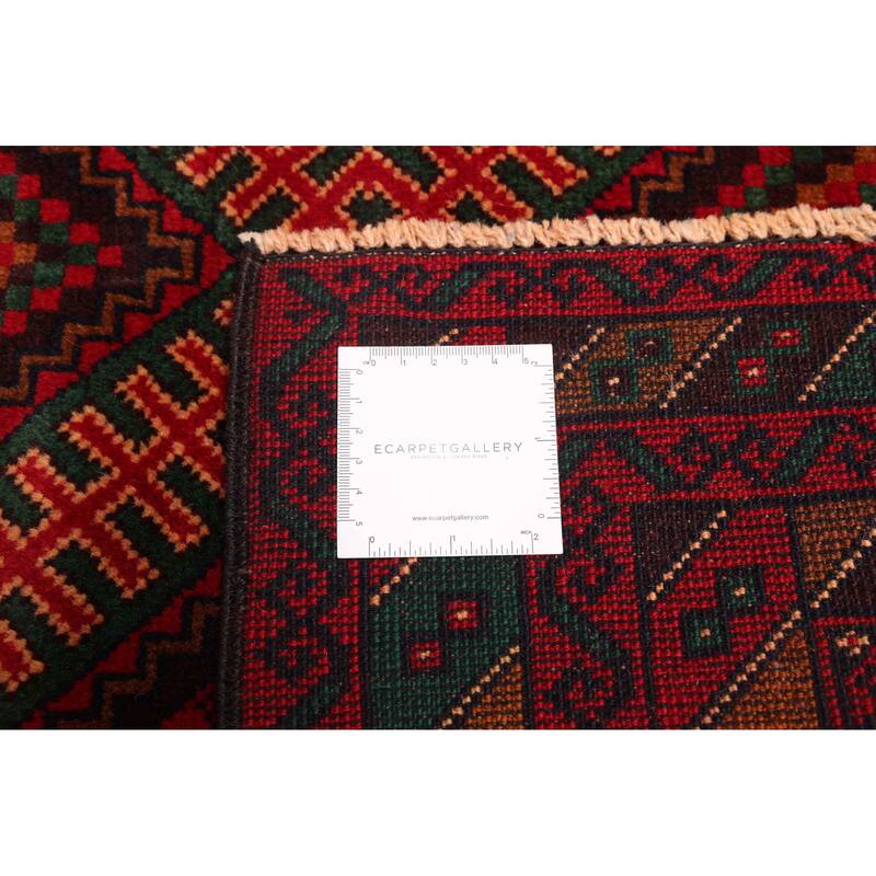 ECARPETGALLERY Hand-knotted Teimani Red Wool Rug - 3'6 x 6'3