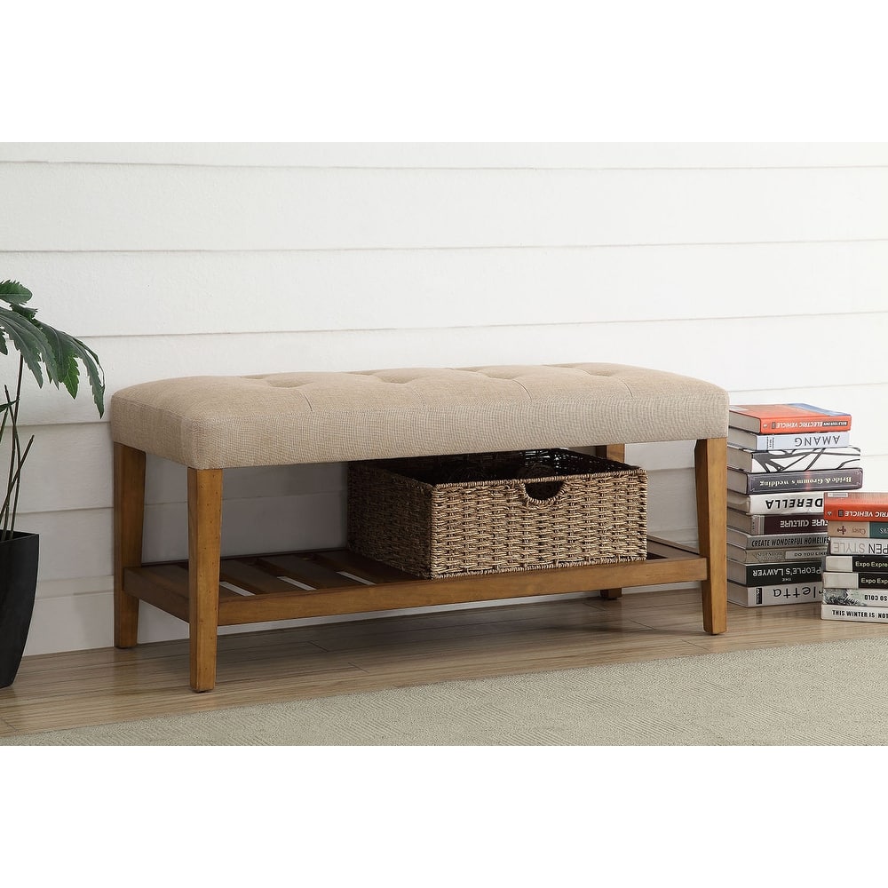 Kahan Kahan Tufted Padded Seat Bench
