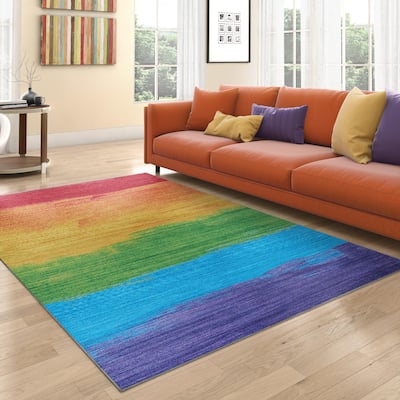 Dream Decor Rugs Color Arch Dessert Multicolor Non Skid Area Rug