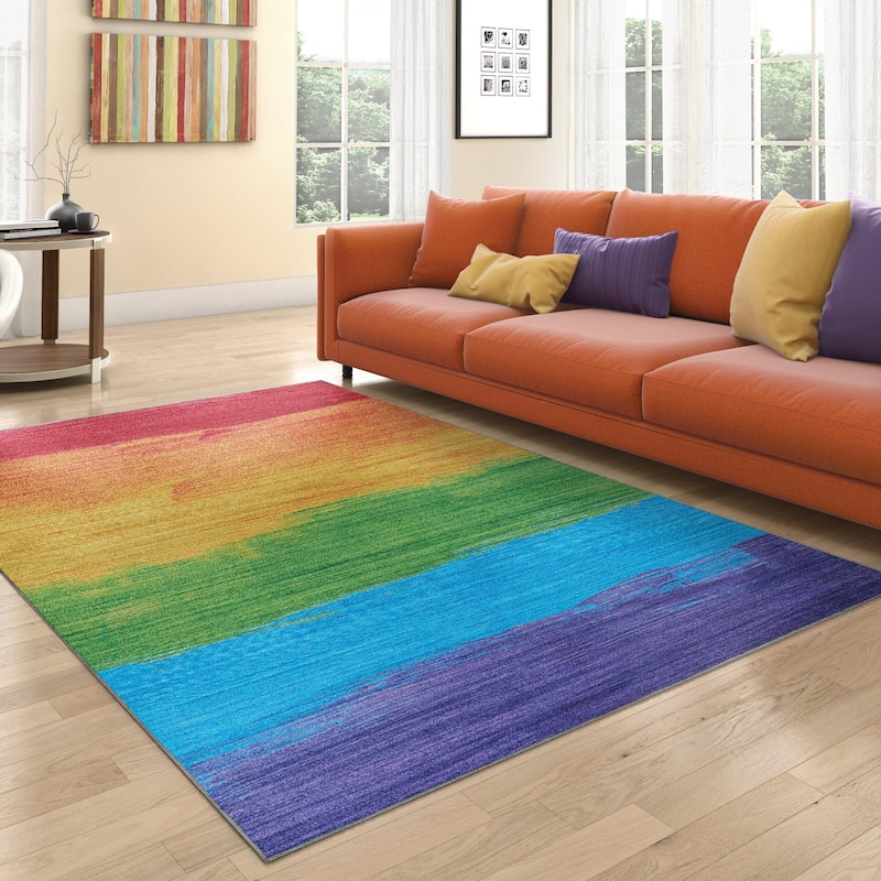 Dream Decor Rugs Color Arch Dessert Multicolor Non Skid Area Rug