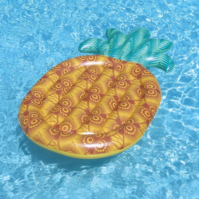 Swimline Giant Inflatable Unique Print Tropical Pineapple Pool Float | 90649 - 6