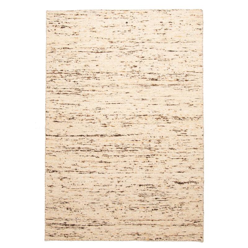 ECARPETGALLERY Braid weave Sienna Beige Wool Rug - 5'4 x 7'7