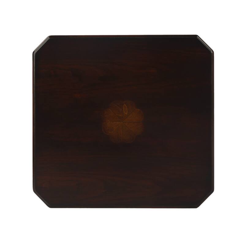 HomeRoots 27" Dark Brown And Cherry Manufactured Wood Rectangular End Table With Drawer And Shelf - 15