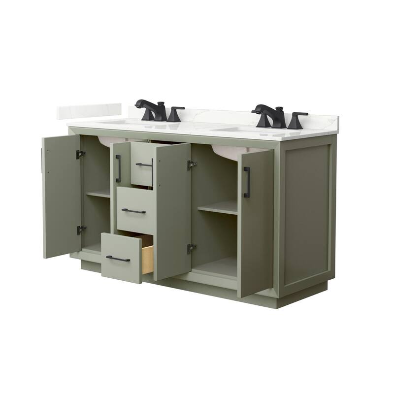 Wyndham Collection WCF414160D-QTZ-US3MXX Strada 60" Free Standing