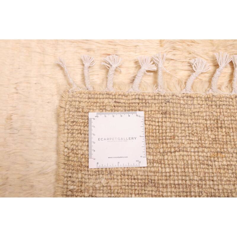 ECARPETGALLERY Hand-knotted Pak Finest Marrakesh Cream Wool Rug - 6'1 x 7'3