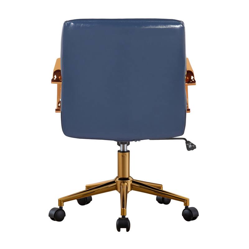 Porthos Home Franco Swivel Office Chair, PU Leather, Roller Wheels