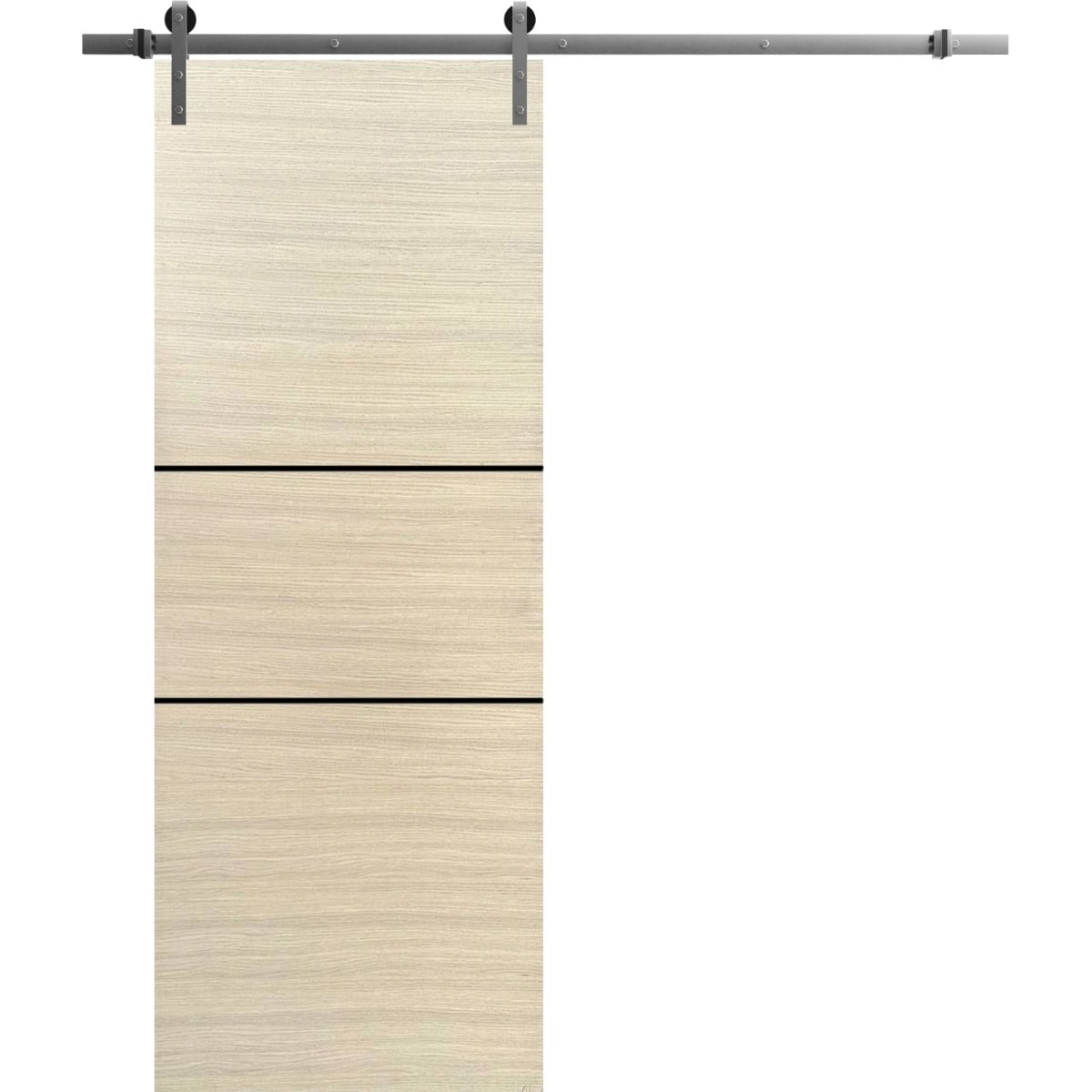 SartoDoors Planum 0014 | Bedroom Door Barn Door | Solid Wood | Hardware Set | 18x80, Natural Veneer Bathroom Door Pantry Door