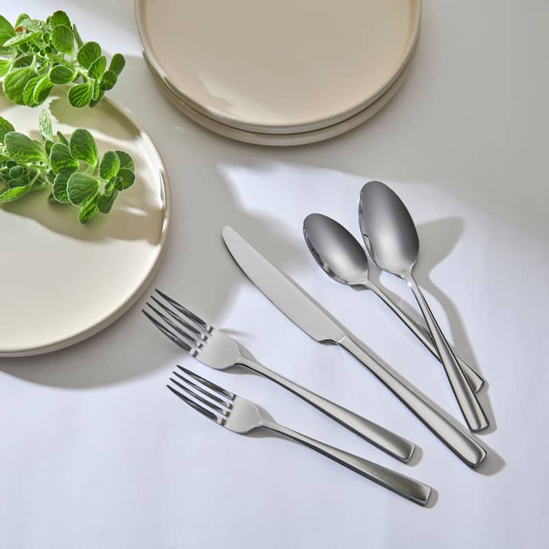 Ornative Adila 18/0 Stainless Steel 20 Pieces Flatware Set - 10.63" H x 6.69" W x 2.76" D