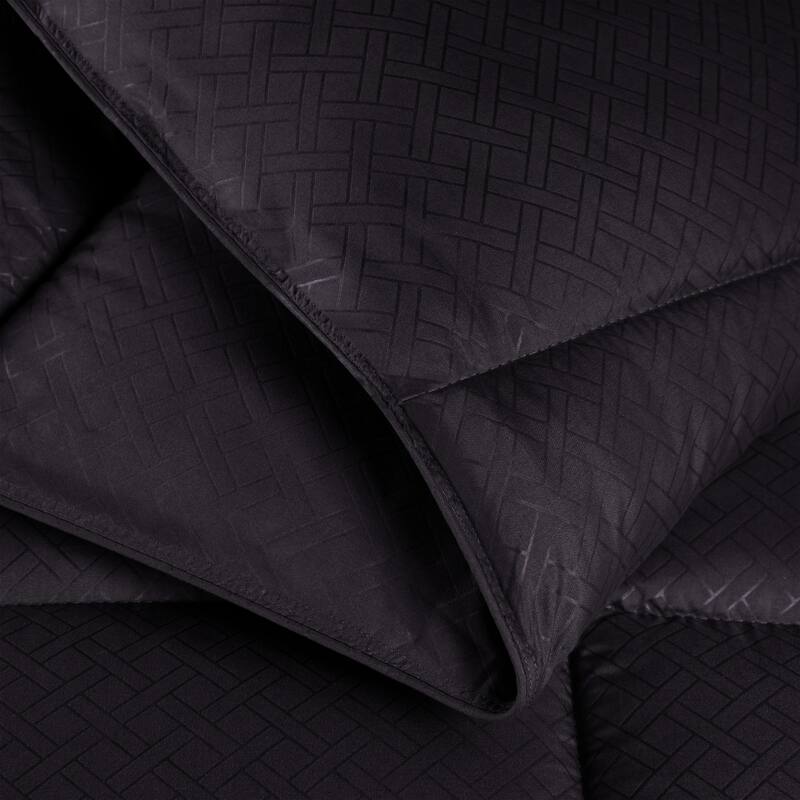 Superior Monochrome Basketweave Microfiber Down Alternative Comforter