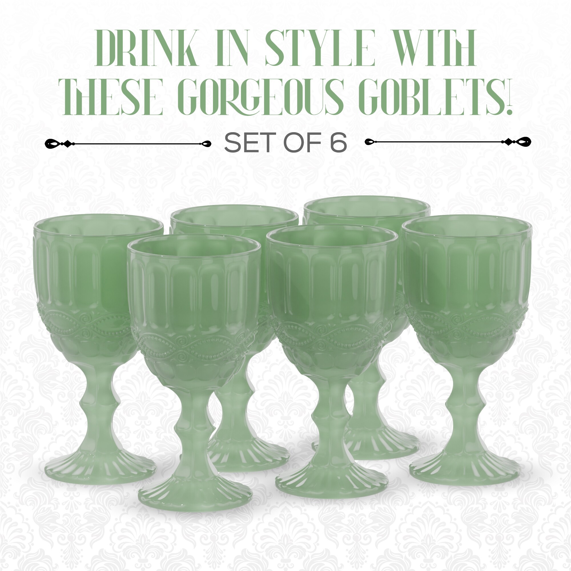 Elle Decor Set of 6 Colored Wine Glasses - 8.4 oz - Bed Bath & Beyond -  38285238