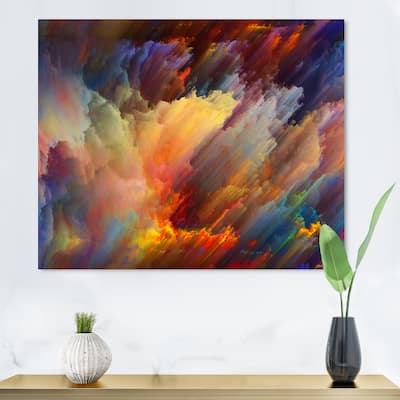 Designart "Colorful Living Paint" Modern Canvas artwork